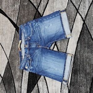 Short En Jean Big Star Taille 26 Juniors - Délavé, 5 Poches - Fabriqué Au Mexique - Occasion TB